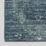 Close-up of grey and white chevron rug pattern