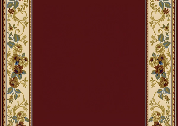 Floral borders on maroon background