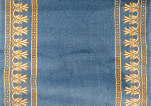 Golden acanthus border on blue background
